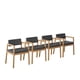 thumbnail image 5 of Juego de Comedor de Madera con 4 Sillas Tapizadas para 4 Personas, Mesa y Sillas para Comedor y Cocina, Midtown Concept Capri, Roble y Gris Oscuro, 5 of 5