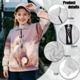 thumbnail image 6 of Uorisanigo Quarter Zip Pullover Sweatshirts White Horse Print Long Sleeve Pullover Tops Loose Athletic Half Zipper Sweatshirts Trendy Clothes Half Zip Mock Neck Hoodies Jackets, 6 of 7