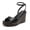 BLACK, variant on Wedge Sandals for Women,Dressy Platform Square-Toe Ankle Buckle Studded Fashion Sandals for Summer