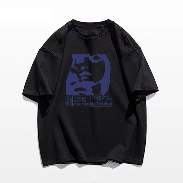 Camiseta de Taylor 2023 de algodón para hombre y mujer, camisa informal de gran tamaño, versátil, cuello redondo, estampado de cantantes americanos, 100% xuanjing unisex