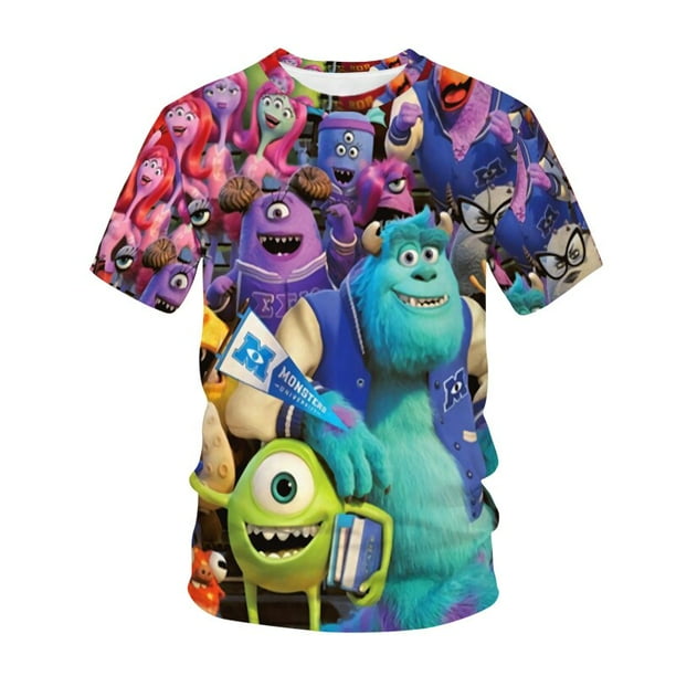 Disney Monsters Power Unternehmen 3D Gedruckt männer camiseta Sommer Casual Kurzarm camisetas Tops Kinder Lustige camisetas Plus Größe xuanjing unisex