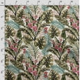 thumbnail image 3 of Soimoi Leaves Print, Silk Fabric, Decor Sewing Fabric by The Yard 42 Inch Wide,Decorative Fabric for Shirts Suits Ties, Pink & Green, 3 of 5