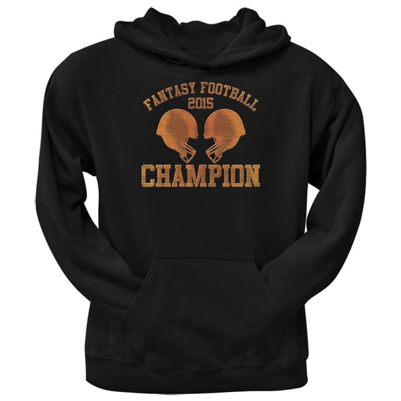 Fantasy Football Champion 2015 Black Adult Pullover Hoodie