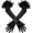 Black, variant on Long Satin Opera Gloves - Pageant Feather Gloves 1920s Stretchy Elbow Gloves for Halloween Costume Evening Party