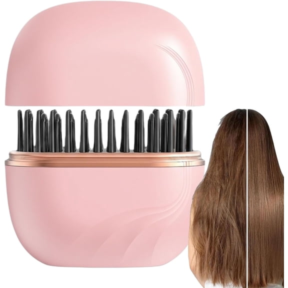 Cordless Thermal Styling Comb with 3 Heat Settings, Rechargeable Hair Styling Brush for Straightening, Bangs, Roots and Touch-Ups