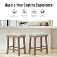 thumbnail image 6 of SUMMIT LIVING 24" Wood Bar Stool, Backless Counter Height Stool with Padded Seat for Kitchen Island, White, 6 of 8