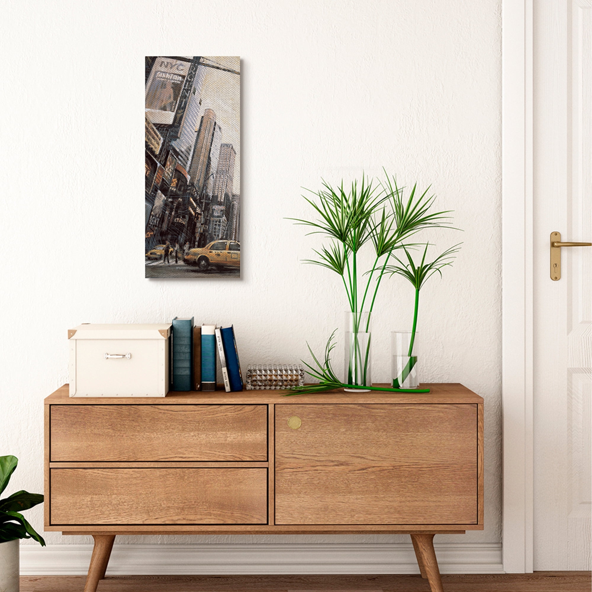 Stupell Home Décor New York City Street Cityscape Painting Canvas Wall Art by Matthew Daniels