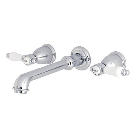 Bel Air 8 in. Center Wall Mount Roman Tub Filler, Polished Chrome - 13.77 x 6.29 x 5.03 in.