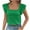 Green, variant on Timegard Womens Tops Ruffle Cap Sleeve Square Neck Ruched Lightweight Casual Tee Tops Summer Travel