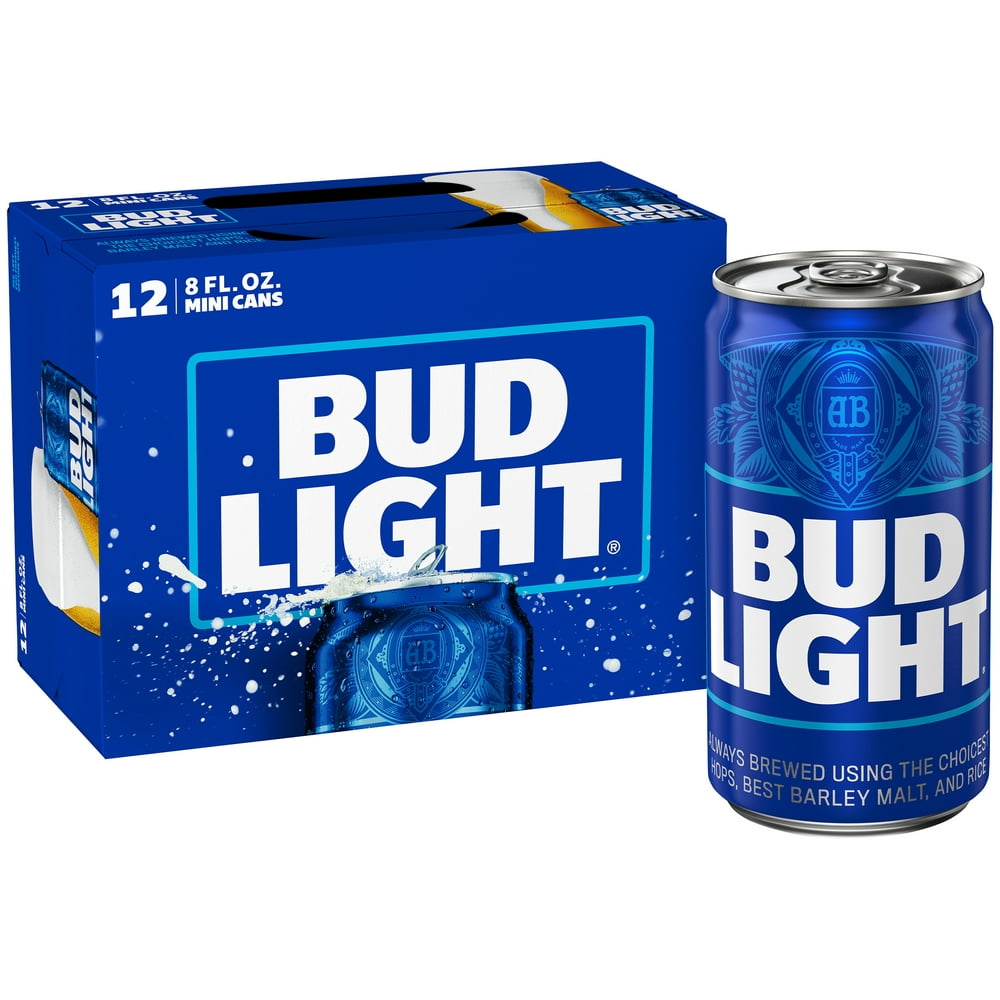Bud Light Beer, 12 Pack Beer, 8 FL OZ Cans