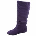thumbnail image 2 of Top Moda Women's Shoes Comfort Boots, Slouch Mid-Calf Wide Flat Heel Round Toe Purple, Size 8, 2 of 3