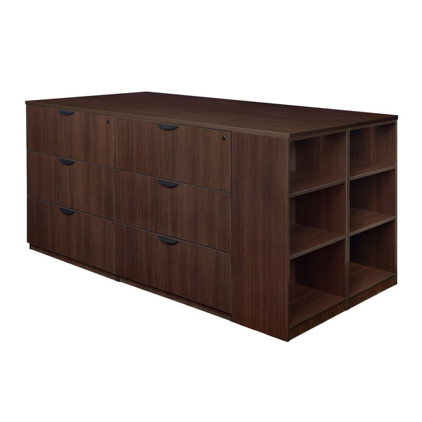 Legacy Stand Up 2 Lateral File/ Storage Desk Quad with