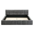 thumbnail image 2 of Twin Size Teddy Fleece Upholstered Daybed with Light and Trundle, Gray​, 2 of 6