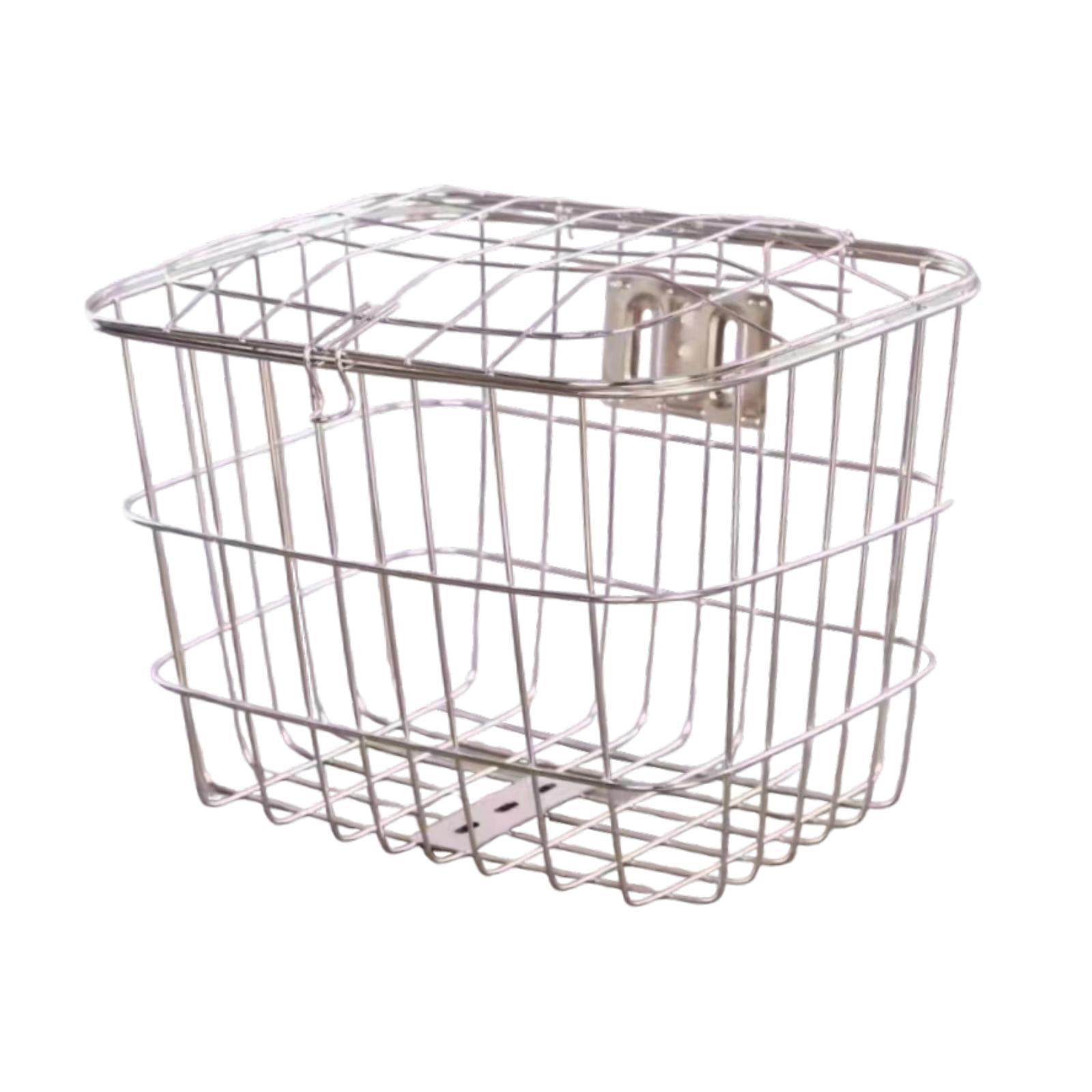 DimyFew Bicycle Basket Storage Basket Metal Practical Folding Bicycles Bike Front Basket Style B