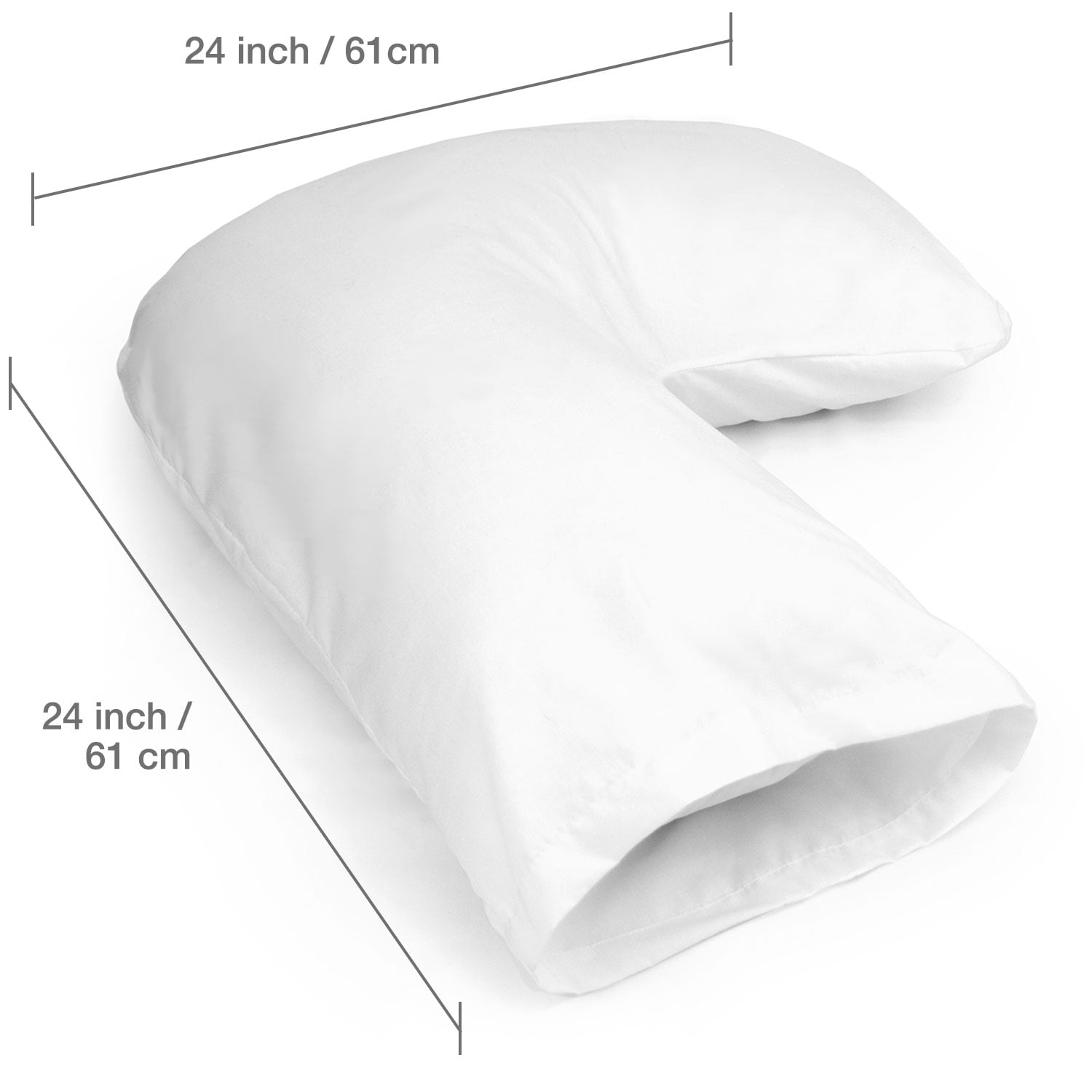 DMI Hugg-A-Pillow 17" x 22" Bed Pillow White 554-7915-1900