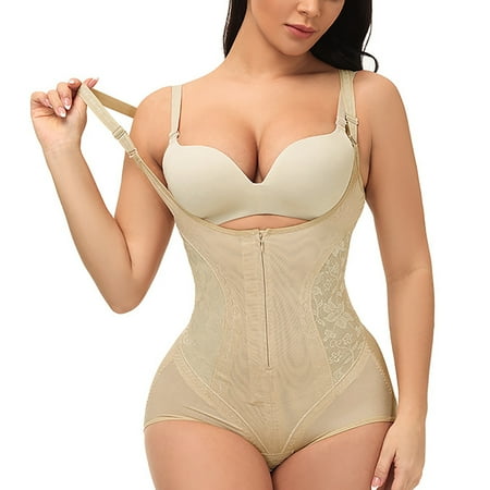 

Shapewear for Women Fajas Colombianas Body Shaper Zipper Open Bust Bodysuit