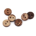 thumbnail image 2 of 400 Pcs Boutons de Couture en Bois Marron Naturel Installation Facile, 2 of 8