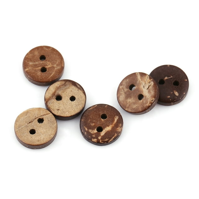 400 Uds. Concha de coco marrón Natural, 2 agujeros, botones de costura, accesorios de decoración para álbumes de recortes, 10mm