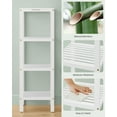 thumbnail image 2 of SONGMICS Bamboo Storage Shelf, 4-Tier Shelving Unit, Multifunctional, in The Entryway, Bathroom, Living Room, Balcony, Kitchen, 13 x 13 x 38.6 Inches, Cloud White, 2 of 5