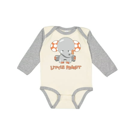 

Inktastic Little Peanut Cute Baby Elephant Gift Baby Boy or Baby Girl Long Sleeve Bodysuit