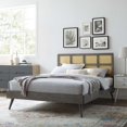 thumbnail image 2 of Platform Bed Frame, King Size, Wood, Grey Gray, Modern Contemporary Urban Design, Bedroom Master Guest Suite, 2 of 9