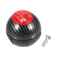 thumbnail image 1 of Perilla de cambio de marchas Unique Bargains de 5 velocidades, perilla de palanca de cambios manual para Fiat 500 500C 2007-2018, plástico negro y rojo, 1 of 6