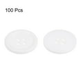 thumbnail image 3 of Unique Bargains White 4-Hole Resin Button Sewing Closures (100 Pack), 3 of 5
