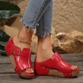 thumbnail image 5 of SACFOF Womens Wedge Sandals With Strap for Dressy Ladies Sandals Casual 2.56 Inch Wedge, 5 of 6