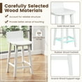 thumbnail image 4 of Gymax 4PCS kitchen bar stools counter height bar stools mid century bar chairs White, 4 of 6