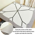 thumbnail image 3 of Black Bed Sheet Straps, Adjustable Elastic Fasteners with Metal Clips, Fitted Bed Sheet Holders for Bed, Mattress Cover, 3 of 5