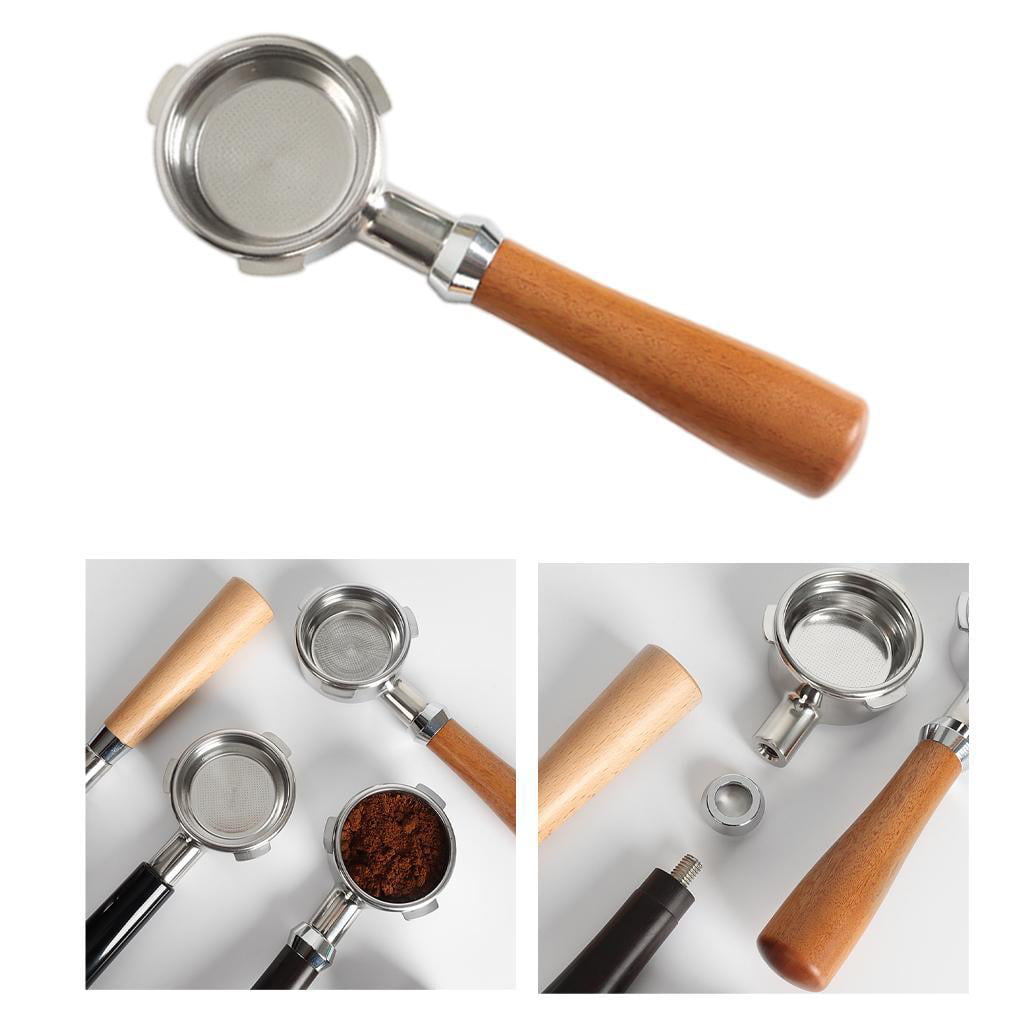 Details about   58mm Bottomless Naked Portafilter Coffee Espresso Wooden Coffee Handle 