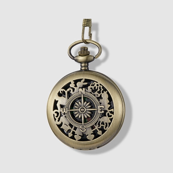 OFFIGAM 1Set Vintage Golden Pocket Compass with High Accuracy and Weatherproof Design