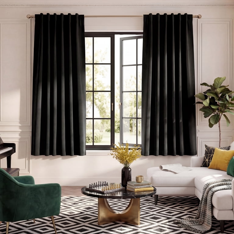 NICETOWN 100% Blackout Curtains, 52"W x 63"L, Set of 2 photo 8