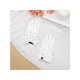 thumbnail image 5 of Guantes de cuero sintético para mujer Inspire Chic, guantes de longitud de muñeca punk gótica con lazo con tachuelas, talla única, dedos completos, blanco, 5 of 6