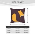 thumbnail image 2 of Housses de Coussins Décoratives en Velours, Ensemble de 2, Housse de Coussin Carrée Douce avec Fermeture Éclair Invisible, Impression du Logo d'Animal Renard, 16"x16 Pouces, 2 of 6