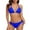 Royal Blue, variant on Women Halter Bikini String 2 Piece Triangle Swimsuit Tie Side Swimwear