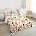 thumbnail image 3 of jejeloiu Bohemian Butterflies Queen Comforter Set,Rustic Fungus Mushroom Bedding Comforter Set For Girl Teens Reversible 3 Pieces, 3 of 8