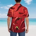 thumbnail image 5 of Salouo Floating Red Chili Peppers for Hawaiian Shirt for Men,Summer Beach Casual Short Sleeve Button Down Shirts Men's Regular-Fit Short-Sleeve Print Shirt -Large, 5 of 6