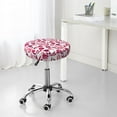 thumbnail image 7 of Xecao's Tulips Flowers Print Stool Covers offer stylish, washable protection for PU round bar stools, perfect for home or commercial use., 7 of 7
