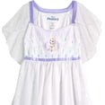 thumbnail image 3 of Disney Frozen Girls Fantasy Nightgown Epilogue Elsa Pajama Sleepwear, White, Size: 6, 3 of 5