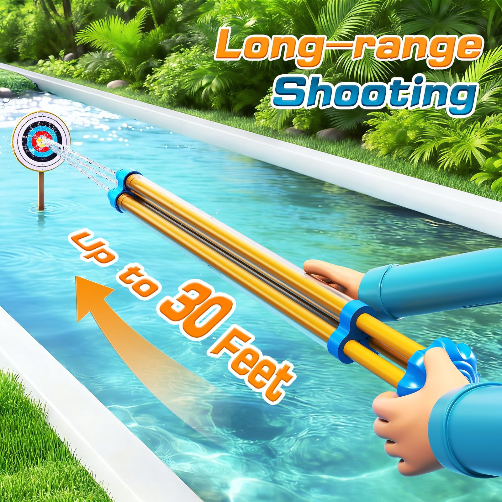 6-pack Squirt Blasters Set Summer Outdoor Pool Beach Party Play