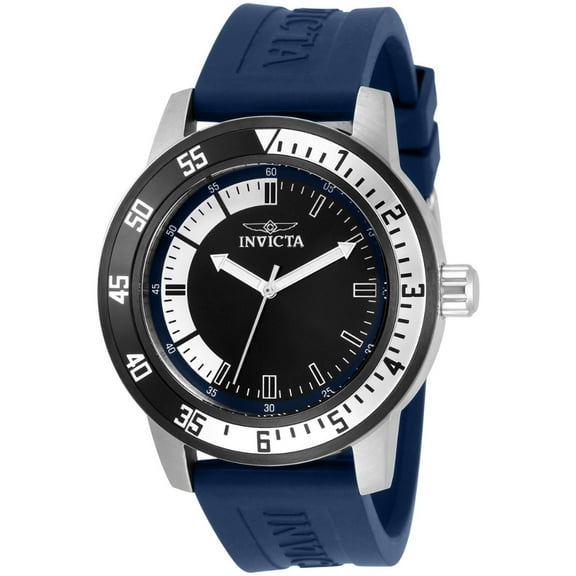Invicta Men's 34013 Specialty Quartz Blue Silicone Strap Multifunction Black, Blue, White Dial Watch