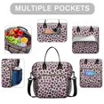 thumbnail image 2 of Pink and Black Of Leopard Print Womens Lunch Box for Work,Insulated Large Lunch Bag for Tween and Teen,Loncheras Para Mujer,Leakproof Adult Lunch Bag for Work,Beach,Travel,Picnic,Camping, 2 of 7