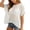 White, variant on Womens Crochet Tops Summer Batwing Short Sleeve Oversized Sweater Hollow Out Knit Tops Boat Neck Mesh Knit Beach Cover Up Top
