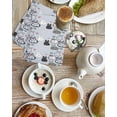 thumbnail image 4 of Easter Rabbit Kitchen Dish Towels for Drying Dishes Set of 3, Cartoon Cute Bunny Sketch on Blue Waffle Weave Microfiber Hand Tea Bathroom Towels Quick Dry & Absorbent Towel 15.7x23.6, 4 of 7