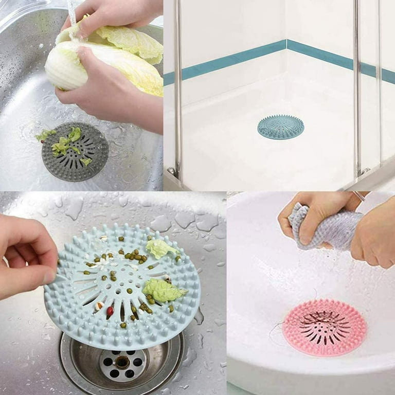 Silicone Hair Stoppers Catchers Kitchen Sink Plug Shower Filter