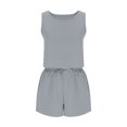 thumbnail image 5 of Beach Outfits For Women Two Piece Sets Summer Casual Trendy Shorts Matching Sets Sleeveless Beach Vacation Outfits, Limited Time Offer, 5 of 6