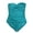Ocean Green, variant on Twist Front Shirred with Removable Straps One Piece (Black, XL)