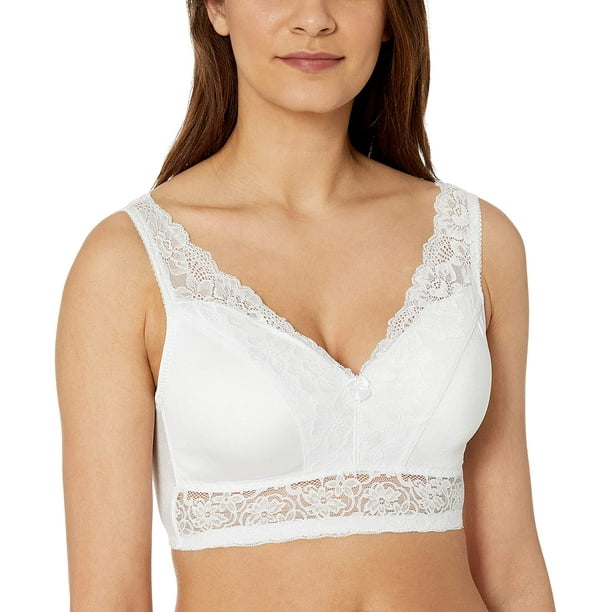 Ahh By Rhonda Shear Womens Pin-up Lace Leisure Bra with Removable Pads 