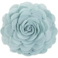 thumbnail image 2 of Fennco Styles Eva's Flower Garden Decorative Throw Pillow with Insert - 13 inch Round (Aqua, 13" Case+Insert), 2 of 7